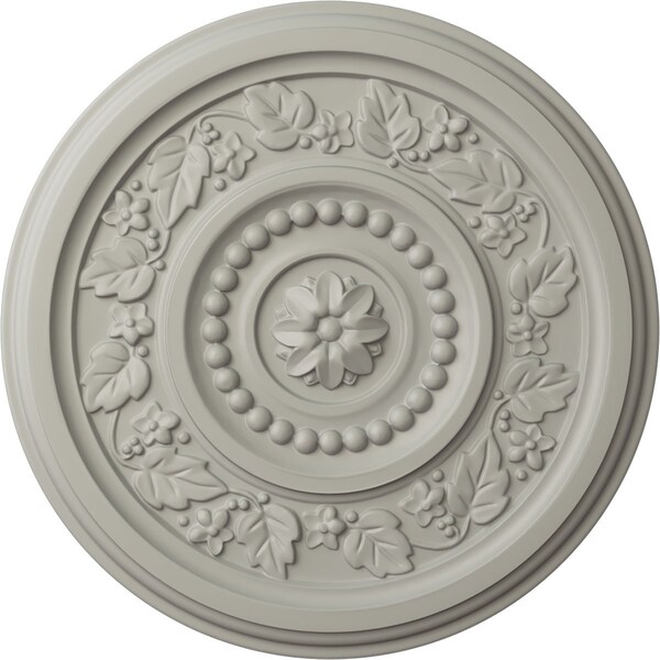 Ekena Millwork Marseille Ceiling Medallion (Fits Canopies up to 4 1/4"), 16 1/8"OD x 5/8"P, Pot of Cream CM16MAPCF - main